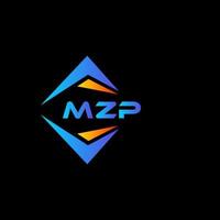 design de logotipo de tecnologia abstrata mzp em fundo preto. conceito de logotipo de letra de iniciais criativas mzp. vetor