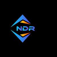 ndr design de logotipo de tecnologia abstrata em fundo preto. conceito de logotipo de letra de iniciais criativas ndr. vetor