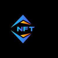 design de logotipo de tecnologia abstrata nft em fundo preto. conceito de logotipo de letra de iniciais criativas nft. vetor