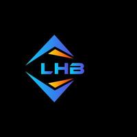lhb design de logotipo de tecnologia abstrata em fundo preto. lhb conceito de logotipo de letra de iniciais criativas. vetor