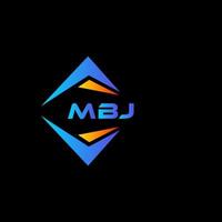 design de logotipo de tecnologia abstrata mbj em fundo preto. conceito de logotipo de letra de iniciais criativas mbj. vetor