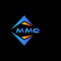 design de logotipo de tecnologia abstrata mmq em fundo preto. conceito de logotipo de letra de iniciais criativas mmq. vetor