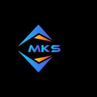 mks design de logotipo de tecnologia abstrata em fundo preto. conceito de logotipo de letra de iniciais criativas mks.v vetor