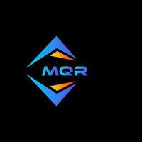 design de logotipo de tecnologia abstrata mqr em fundo preto. conceito de logotipo de letra de iniciais criativas mqr. vetor