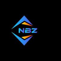 design de logotipo de tecnologia abstrata nbz em fundo preto. conceito de logotipo de letra de iniciais criativas nbz. vetor