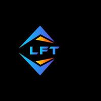 lft design de logotipo de tecnologia abstrata em fundo preto. lft conceito de logotipo de carta de iniciais criativas. vetor
