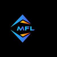 design de logotipo de tecnologia abstrata mfl em fundo preto. conceito de logotipo de letra de iniciais criativas mfl. vetor