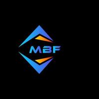 design de logotipo de tecnologia abstrata mbf em fundo preto. mbf criativo iniciais carta logo concept.mbf design de logotipo de tecnologia abstrata em fundo preto. conceito de logotipo de letra de iniciais criativas mbf. vetor