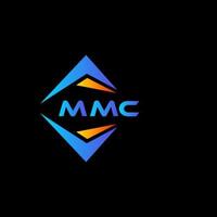 design de logotipo de tecnologia abstrata mmc em fundo preto. conceito de logotipo de letra de iniciais criativas mmc. vetor