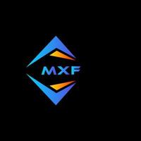 design de logotipo de tecnologia abstrata mxf em fundo preto. conceito de logotipo de letra de iniciais criativas mxf. vetor