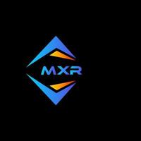 design de logotipo de tecnologia abstrata mxr em fundo preto. conceito de logotipo de letra de iniciais criativas mxr. vetor