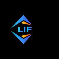 lif design de logotipo de tecnologia abstrata em fundo preto. conceito de logotipo de letra de iniciais criativas de lif. vetor