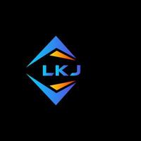 design de logotipo de tecnologia abstrata lkj em fundo preto. conceito de logotipo de letra de iniciais criativas lkj. vetor