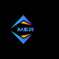 mer design de logotipo de tecnologia abstrata em fundo preto. mer conceito de logotipo de letra de iniciais criativas. vetor