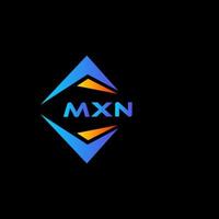 design de logotipo de tecnologia abstrata mxn em fundo preto. conceito de logotipo de letra de iniciais criativas mxn. vetor