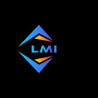 lmi design de logotipo de tecnologia abstrata em fundo preto. lmi conceito de logotipo de letra de iniciais criativas. vetor