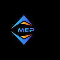 design de logotipo de tecnologia abstrata mep em fundo preto. conceito de logotipo de letra de iniciais criativas mep. vetor