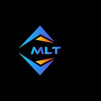 design de logotipo de tecnologia abstrata mlt em fundo preto. conceito de logotipo de letra de iniciais criativas mlt. vetor