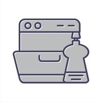 ícone de vetor de lavar pratos