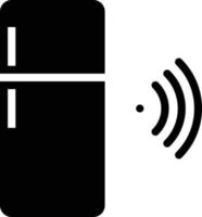 comida de conectividade wifi de geladeira - ícone sólido vetor