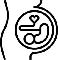 médico de saúde grávida - ícone de contorno vetor
