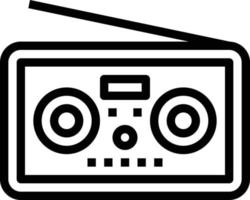 comunicação eletrônica de rádio - ícone de estrutura de tópicos vetor