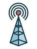 sinal wi-fi na antena vetor