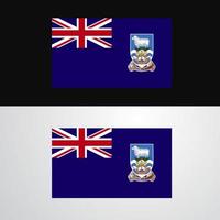 design de banner de bandeira das ilhas falkland vetor