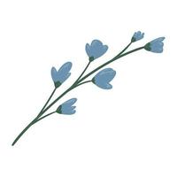 jardim de flores azuis vetor
