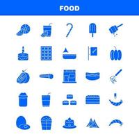 conjunto de ícones de glifo sólido de comida para infográficos kit uxui móvel e design de impressão incluem chapéu de chef chapéu cozinha cozinha fatia peça coleção de alimentos logotipo infográfico moderno e pictograma vecto vetor