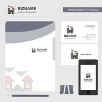 capa de arquivo de logotipo de negócios de casa caçada cartão de visita e ilustração vetorial de design de aplicativo móvel vetor