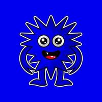 mascote de design de monstro bonito doodle kawaii vetor