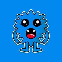 mascote de design de monstro bonito doodle kawaii