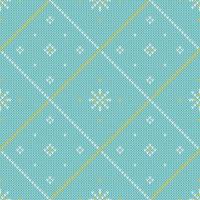 padrão de patchwork azul pastel de malha de natal vetor