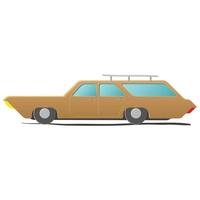 station wagon - carro de desenho animado vetor