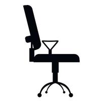 cadeira de escritório ícone simples vetor