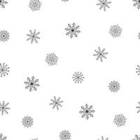 flocos de neve padrão sem emenda modelado conjunto de ícones bonitos. o conceito de neve de inverno, natal e ano novo. vetor