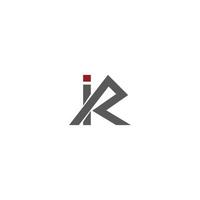 modelo de vetor de design de logotipo letra i ou r