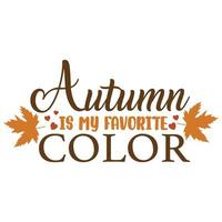 outono é minha cor favorita ilustração incrível vetor