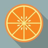 ícone plano laranja fatiado vetor