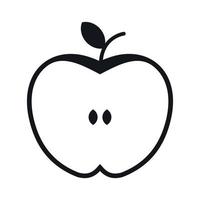 corte ícone simples de maçã vetor
