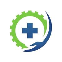 ícone de vetor de logotipo médico de saúde para símbolo de farmácia hospitalar de ambulância