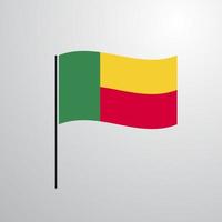 benin acenando bandeira vetor