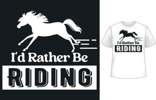 design de camiseta de amantes de cavalos vetor