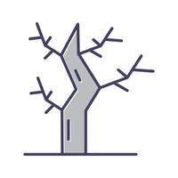ícone de vetor de árvore seca