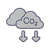 ícone de vetor de co2