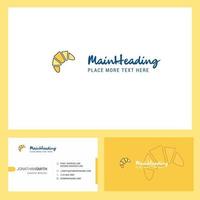 design de logotipo de pão com slogan frente e verso modelo de cartão busienss vetor design criativo