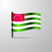 abkhazia acenando vetor de design de bandeira brilhante