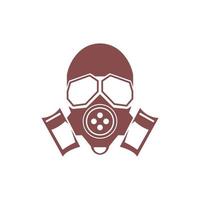 design de logotipo de ícone de máscara de gás vetor