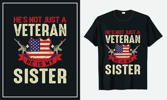 veterano do design de t-shirt do exército dos estados unidos vetor